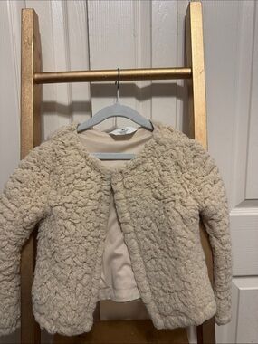 H&M Cream Sherpa Kids Jacket